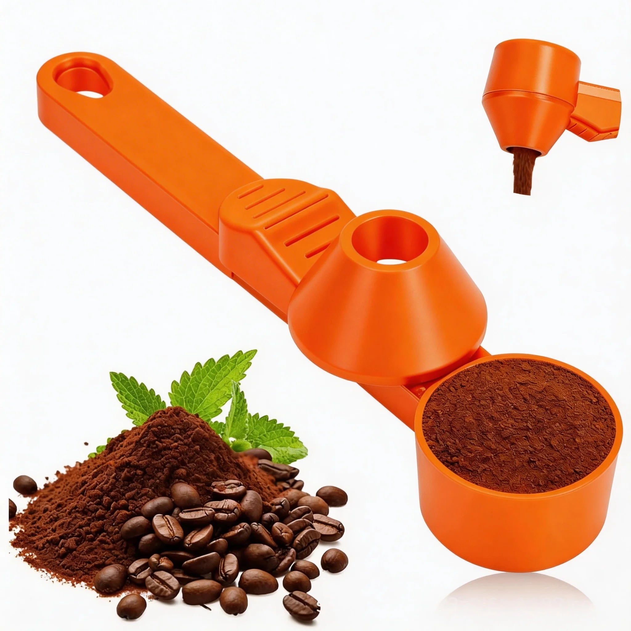 SmartFill™ Multi-Purpose Measuring Scoop & Funnel – Easy Filling Tool for Coffee, Protein Powder, Tea & More