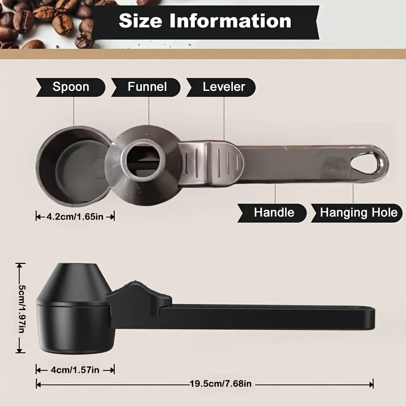 SmartFill™ Multi-Purpose Measuring Scoop & Funnel – Easy Filling Tool for Coffee, Protein Powder, Tea & More