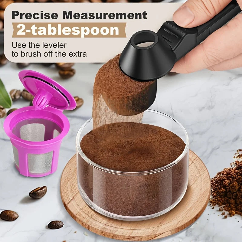 SmartFill™ Multi-Purpose Measuring Scoop & Funnel – Easy Filling Tool for Coffee, Protein Powder, Tea & More