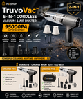 TruvoVac™ 6-in-1 Cordless Car Vacuum & Air Duster | Truvomart